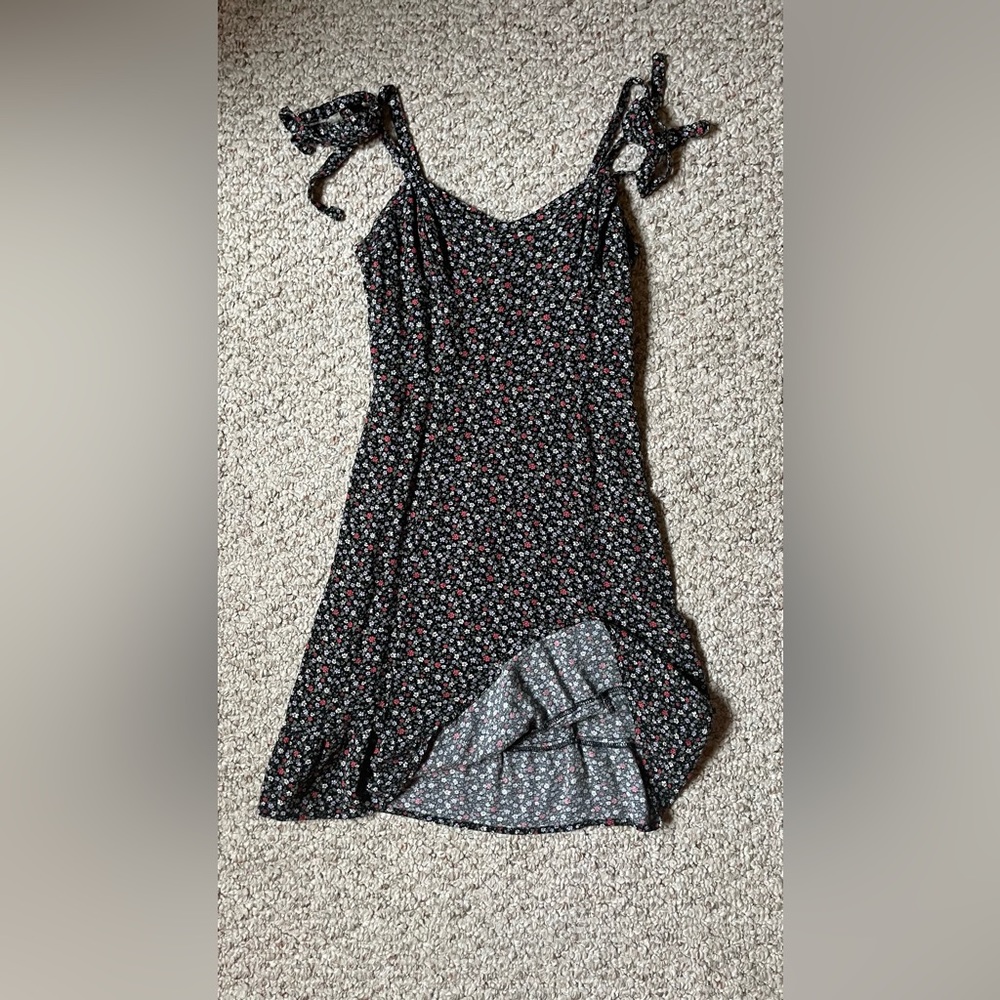 Black Floral Mini Sundress